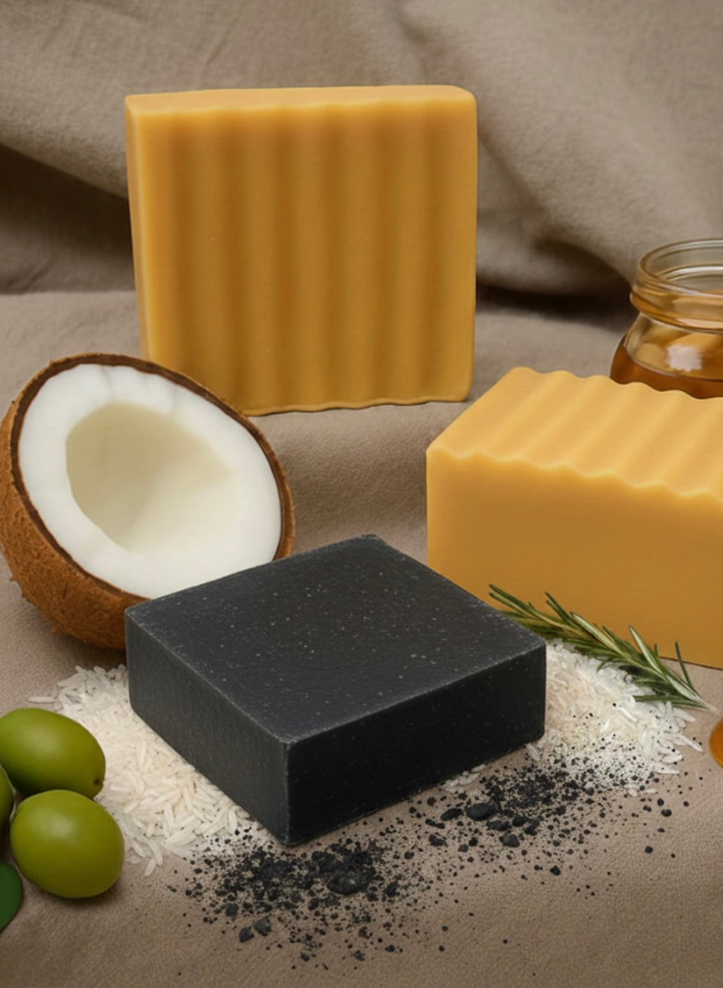 Jabón con Carbón Activado, Tea Tree oil