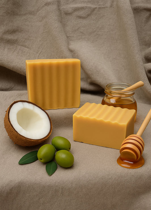 Bar Soap. Beef Tallow, Coconut oil, Olive Oil, Honey